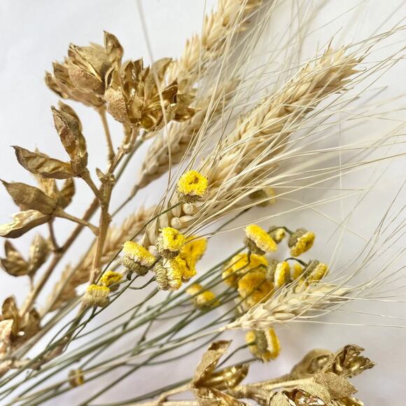 Gold and Yellow Mixed Bouquet | Dried Flower Arrangement - Picture 5 of 7